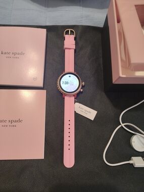 kate spade New York Pink Smartwatch with Gold Case